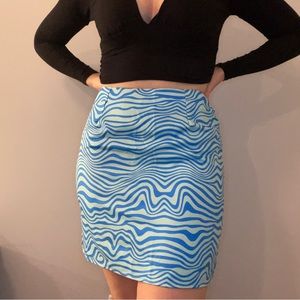 SHEIN Blue Wave Skirt